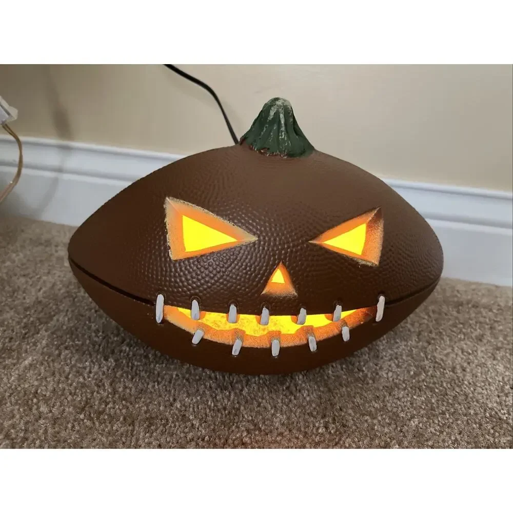 RARE Vintage 2008 Gemmy HALLOWEEN Jack O’ Lantern Pumpkin FOOTBALL Jack O’ Ball!